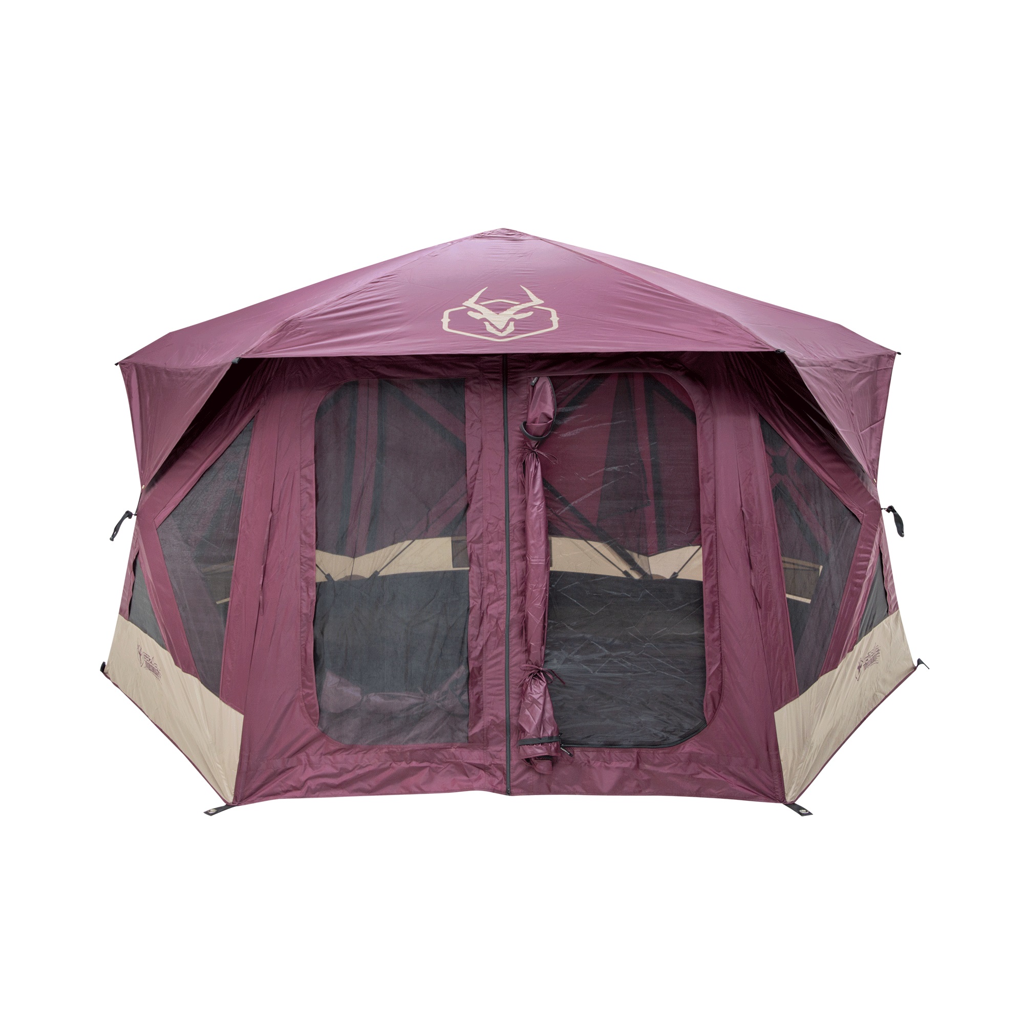 Gazelle Tents T-Hex Hub Tent Overland Edition Burgundy Sky - Lake